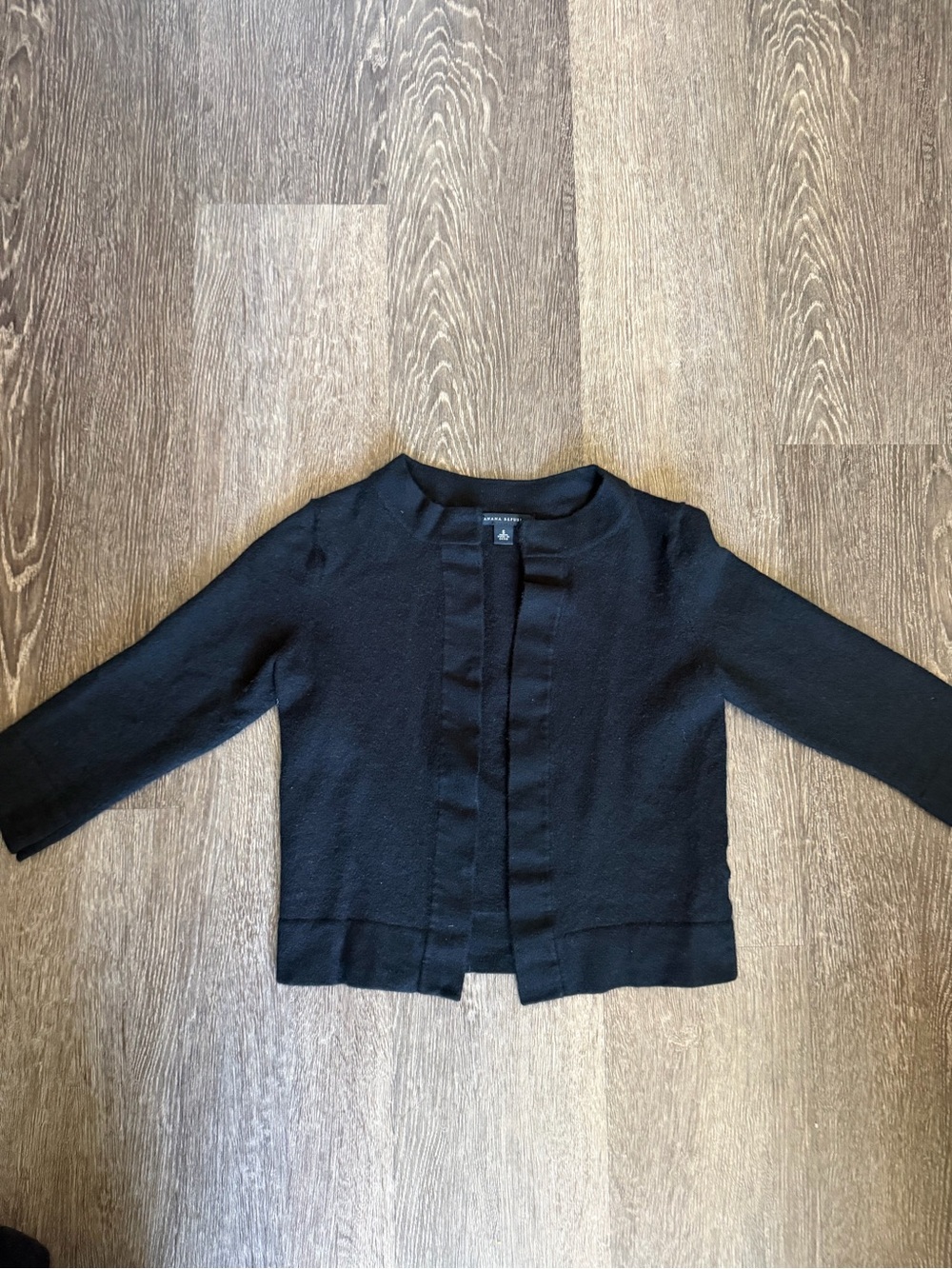 Banana Republic Black Open-Front 3/4 sleeve Cardigan